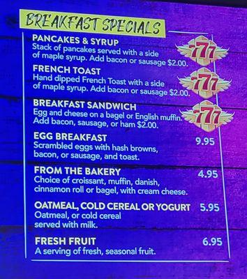 Breakfast Menu