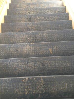 Filthy interior stairs