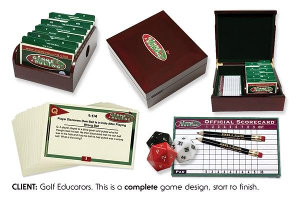 WD&G created the logo, scorecards, trivia cards and offered valuable consultations for a very fun and successful product.