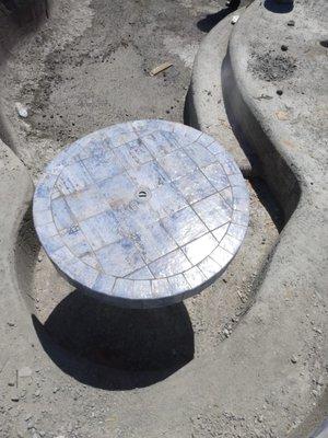 Tile for a table in the pool