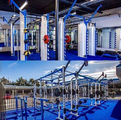 Indoor and outdoor training areas