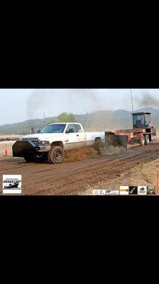 Our shop truck sled pulling up at Siskiyou Diesel days in 2017