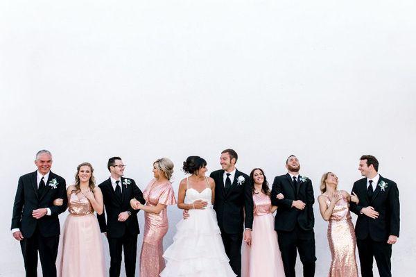 Classic colors, classic wedding, with a little  extra flare