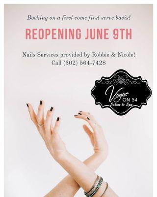 Bookinv nails for June 9th and ongoing.