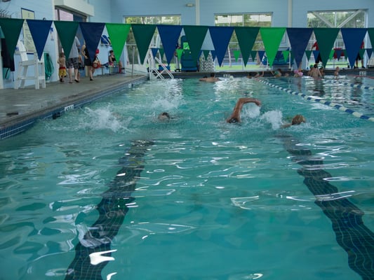 swim laps in our Indoor Heated Lap Pool year-round!