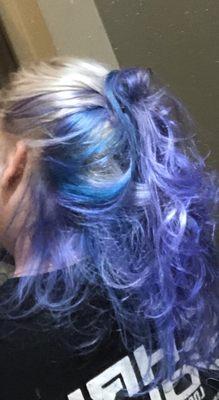 Purple. Blue. Blonde color