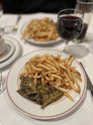 Steak frites (well done)