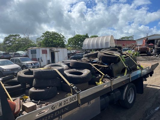 We offer Tire and metal recycling too