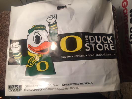 Duck Store bag.