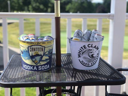 Bucket  Specials on Canteen Vodka Soda and White Claws