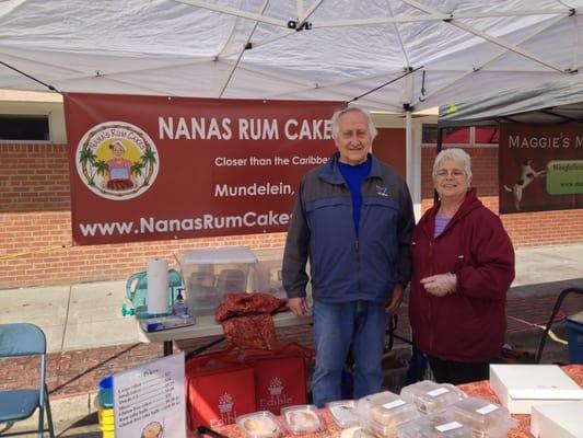 Nana's Rum Cakes are so good, and this is the sweet couple that makes and sells them. Love them!