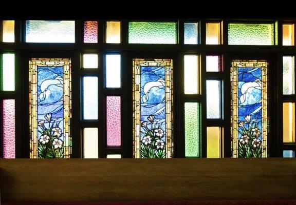 Stain glass windows.