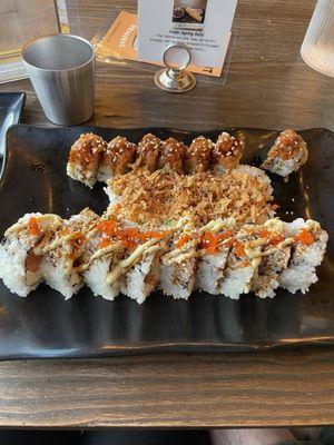 Miralani Roll (top), Crispy California (middle), Chubby Roll (bottom)