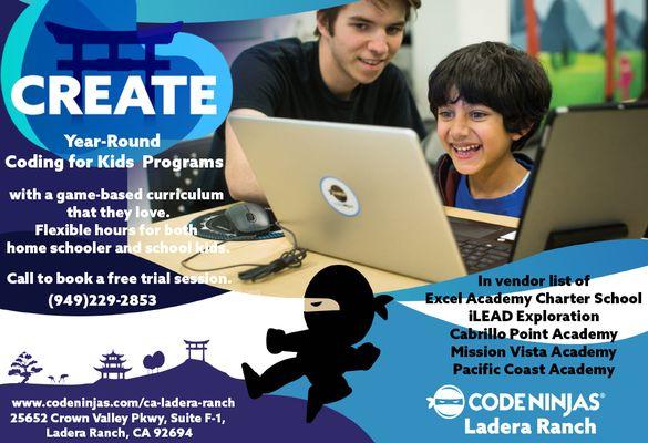 Coding for kids year-round Create program