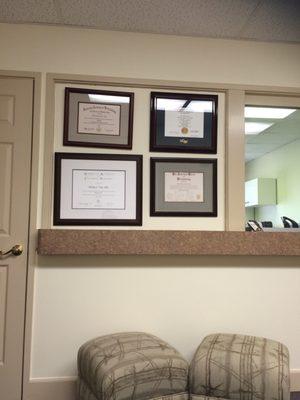 Dr. Van's certificates