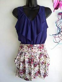 summer outfit cute flower shorts