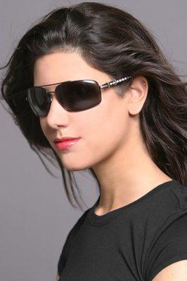 Beautiful young woman in luxury Boca Eye Doc eyewear.