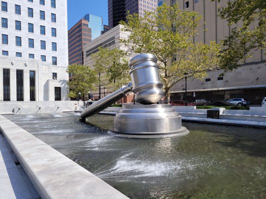 Sculpture in the reflecting pool