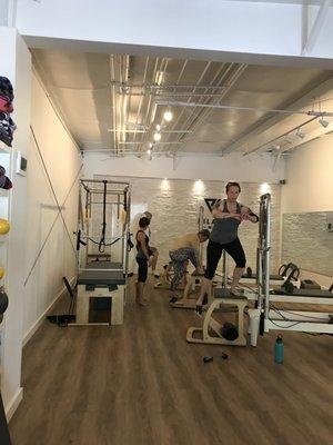 On the Pilates Chair: 3 different clients, 3 different levels, in one class!