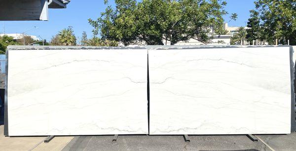 Beautiful White Quartzite Slabs at over 126"x77"