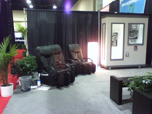 Rent electronic, robotic massage chairs for your next event, Trade show, convention booth.