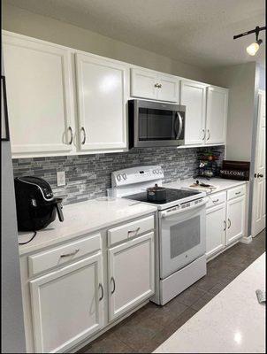 After : Painted kitchen cabinets