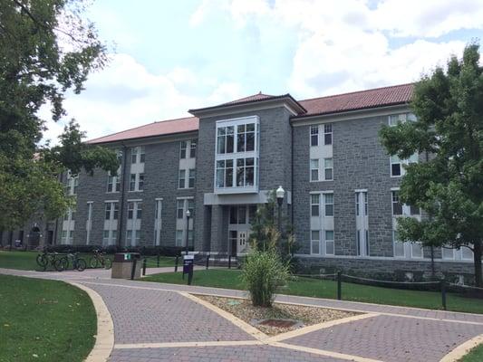 Front of the hall, going up the Quad