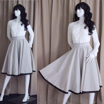 Tailor-made cotton circle skirt