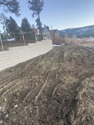 Retaining wall in Big Bear