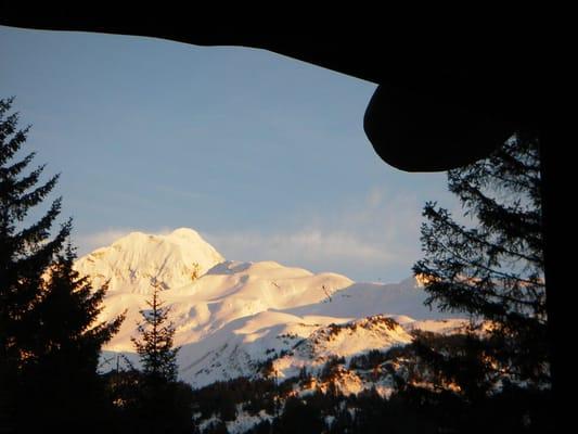 The view of Mt. Alice from the living room and deck.