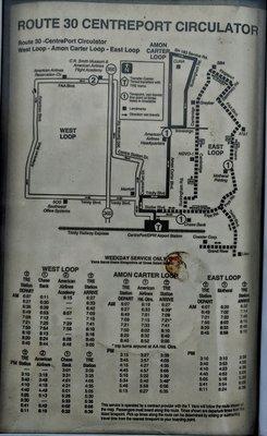 Circulator schedule - amon Carter loop