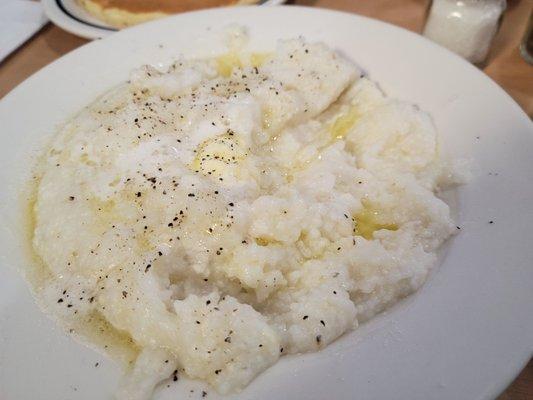 A bowl of buttery grits I cooked for myself after my disaster of soup arrived from Wangs II.