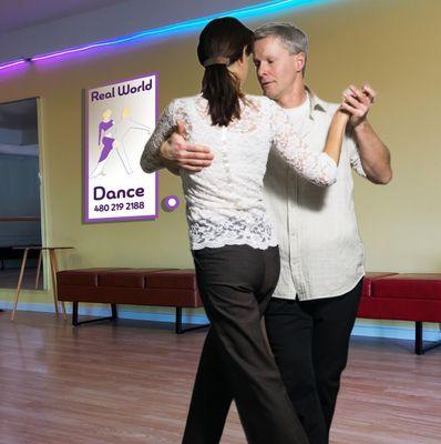 Private dance lessons and group classes (no partner needed) to enhance your Real World.