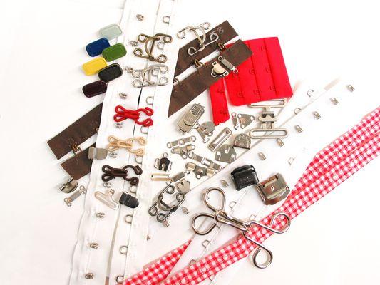 Hooks & Eyes, Hook & Bars, Small sewing closures available in smaller quanitites