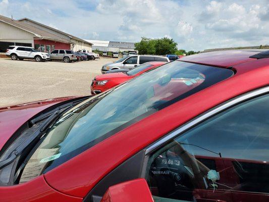 Front windshield before