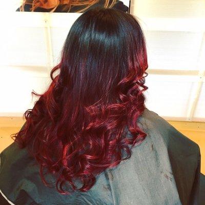 Red ombre hair