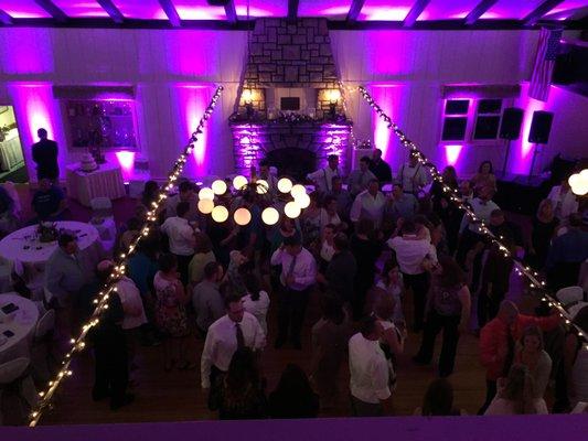 Posey DJ reception & uplighting at Pinecrest CC in Brookville Pa