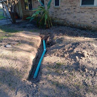 Had a plumbing issue repaired, sloped, job well done.