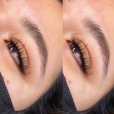 Classic lashes and brow wax