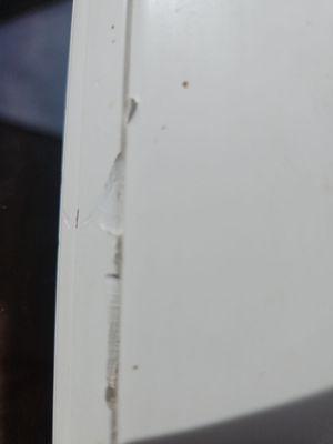 Damage to door.