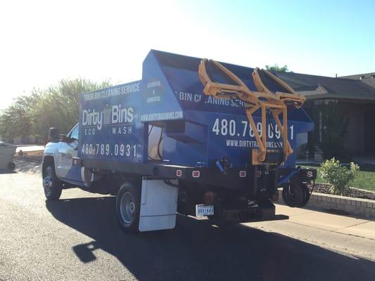 Give your trash bins a steam clean of 200 degrees.  No more odors or harmful bacteria.  Sign up for monthly service today!