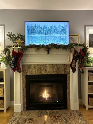 Custom garland with a variety of beautiful greenery woven together