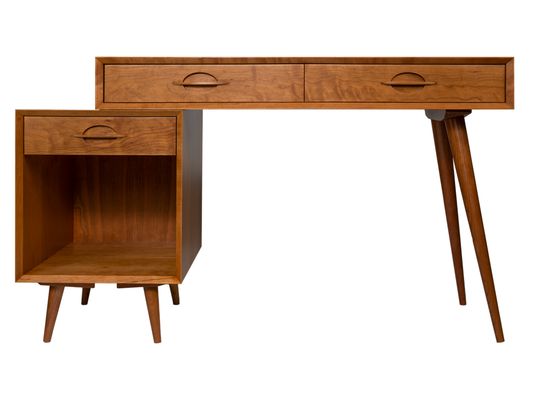 Ania a Mid Century Modern Desk in figured cherry.