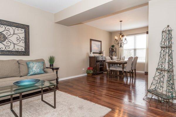 We staged living room and dining room to sell in 2 days!