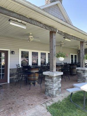 Shaded patio (with heat lamps in the chilly months)