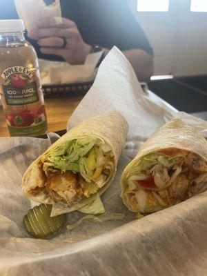 Fried buffalo chicken wrap