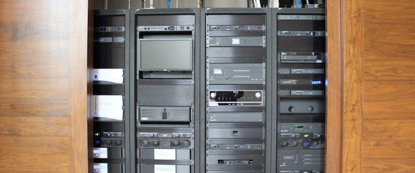 Caldwell Audio/Visual department will design, install and service your custom equipment racks for distributed Audio/Visual systems.