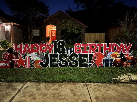 Happy Birthday Yard Sign