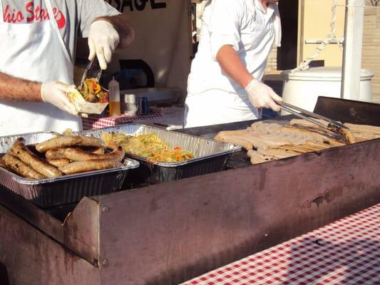 Carfagna's fixing Italian Sausage sandwiches