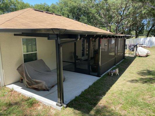 Screened in back patio